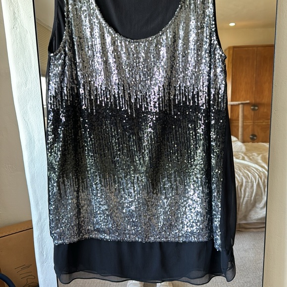 Gold Hawk Sequin Tank Top size medium - Picture 3 of 9